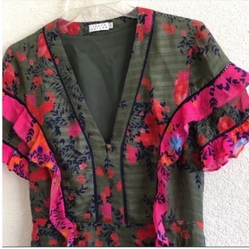 Tanya Taylor Falling Floral Rhett Mini Dress - Picture 4 of 10